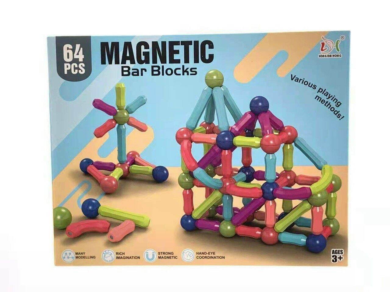 Bộ ghép hình nam châm Magnetic 64 chi tiết