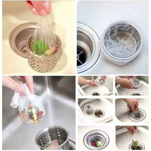 1 gói (100c) túi lọc rác bồn rửa bát