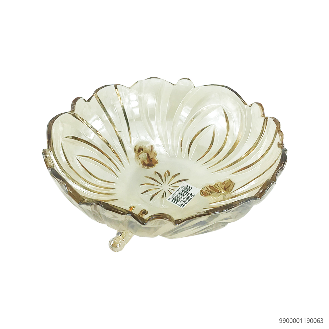 Âu thủy tinh 3 chân vàng