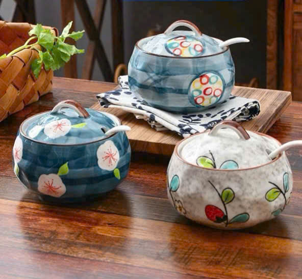 Âu sứ đựng mỡ màu