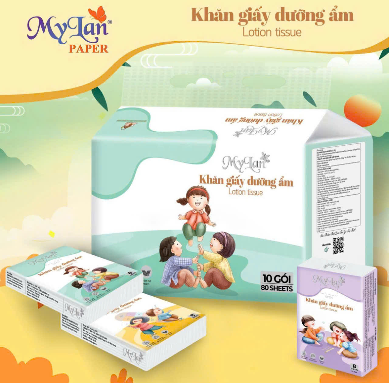 Set 6 gói giấy ướt bỏ túi Mylan