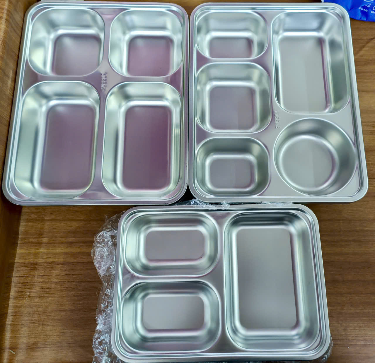 Khay cơm chia 3/4/5 inox 304