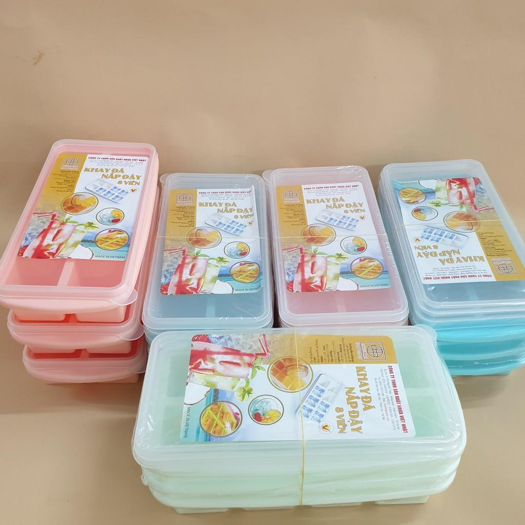 Khay đá nắp 8 viên Việt Nhật
