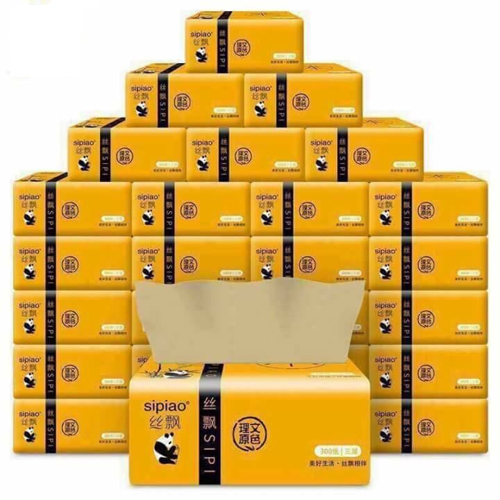 1 thùng (30 gói) giấy sợi tre Sipao (hàng chuẩn)