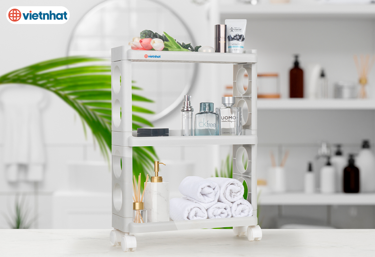 Kệ đa năng 3 tầng bánh xe (40.2x15x54.5cm)